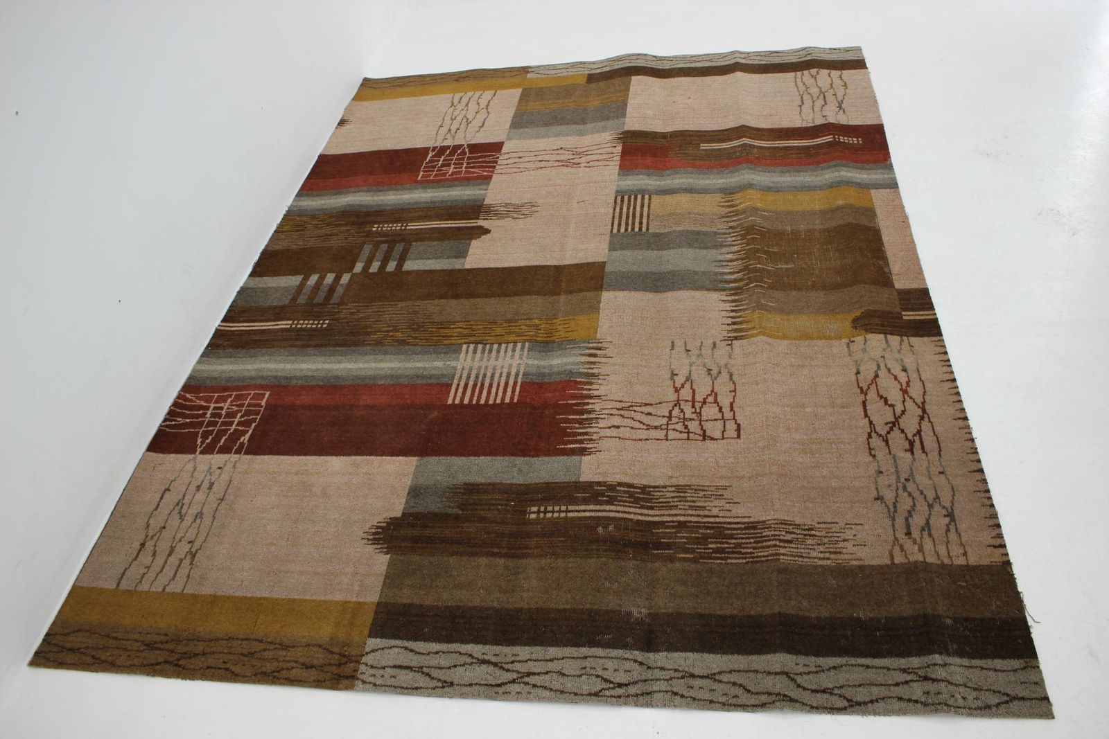 Bauhaus Modernist Rare Geometric Carpet / Rug   1930s photo for sale