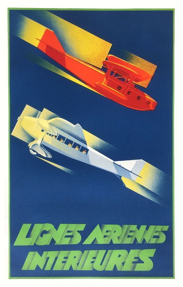 Di Lazzaro Umberto (Italy 1898 1968) After   Poster In Lithography   Interior Airlines