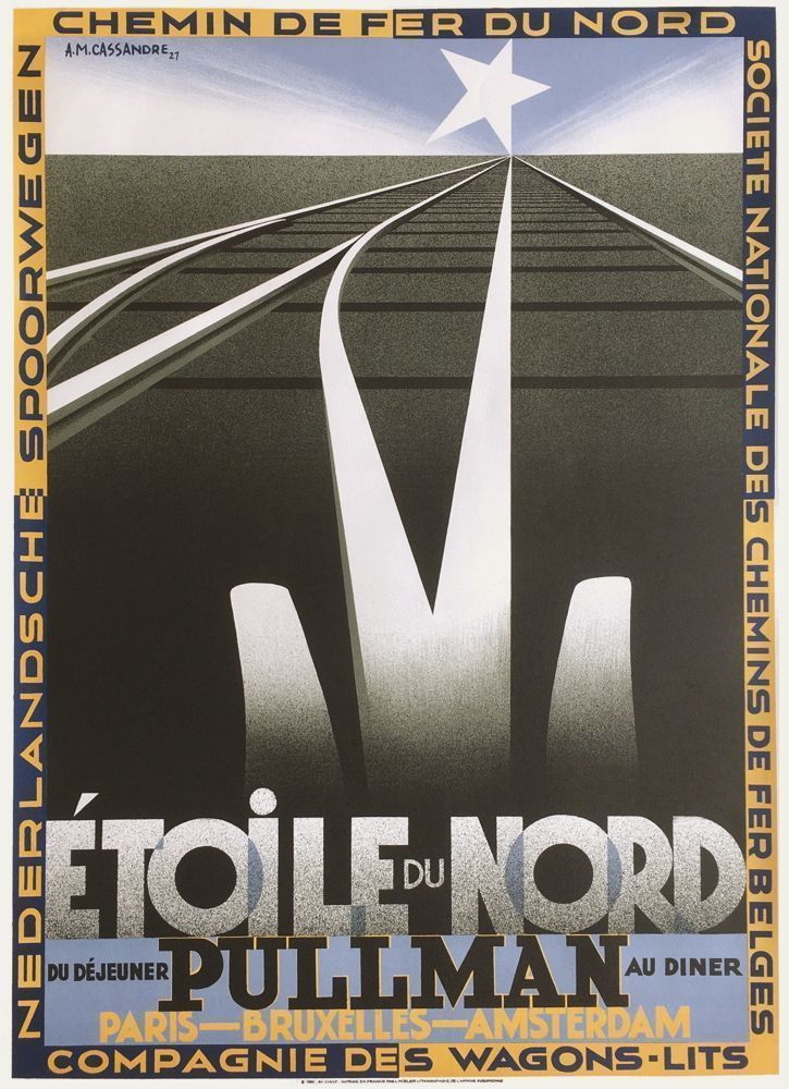 Cassandre Am From   Lithograph Poster   Etoile Du Nord Cie Des Wagons Lits