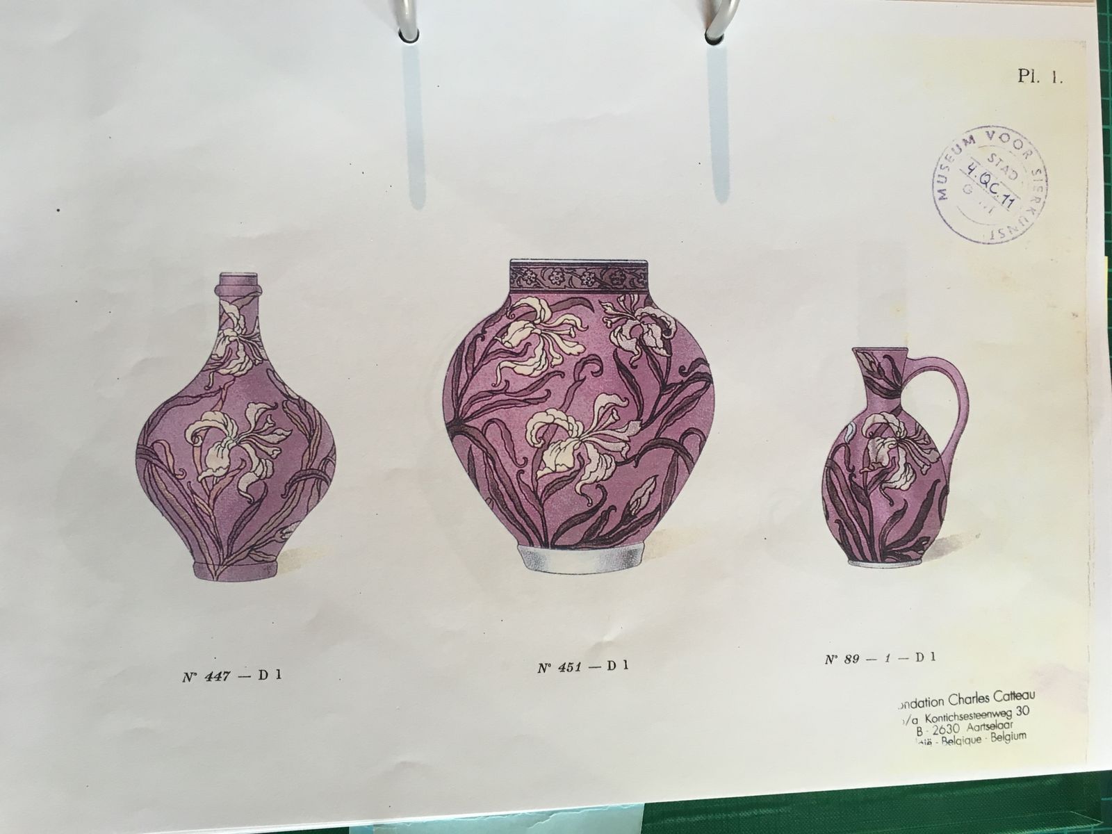 Boch Keramis Very Rare Art Nouveau Garnituren Set Of 3 Vases By Emile Diffloth photo vinterior