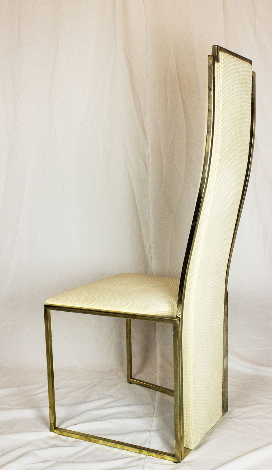 Maison Jansen Set Of 6 Brass Dining Chairs photo Furniture