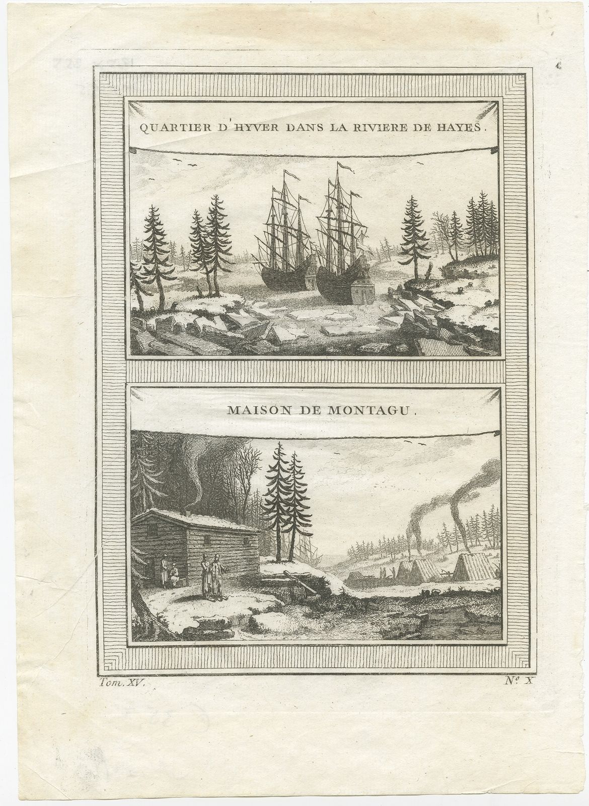 Antique Print Of The Region Of The Hayes River By Didot (1759)