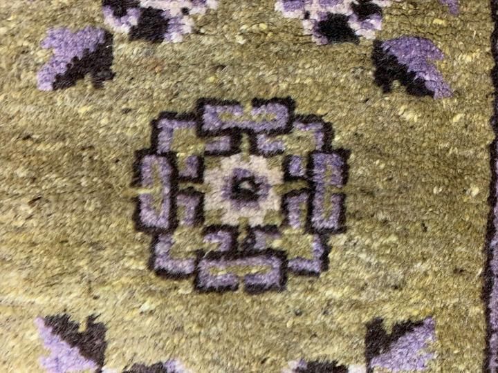Antique Chinese Pao Tao Rug 145x68 Cm, Wool, Gold And Brown photo buy