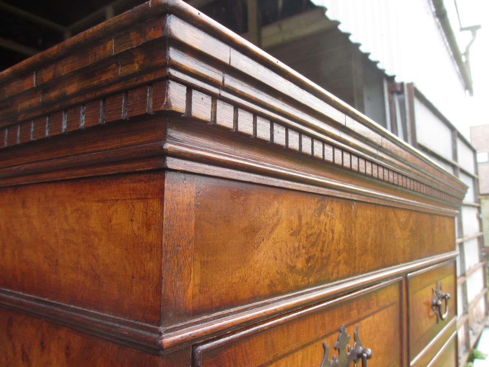 Georgian Style 1920s Chest On Chest Burr Walnut photo Furniture