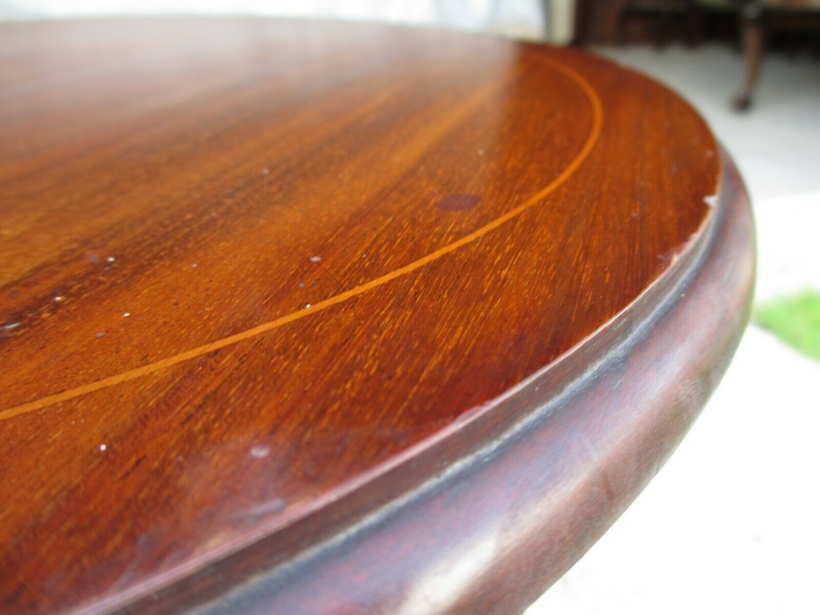 Edwardian Mahogany Inlaid Circular 3 Tier Etagere Occasional Table photo Furniture