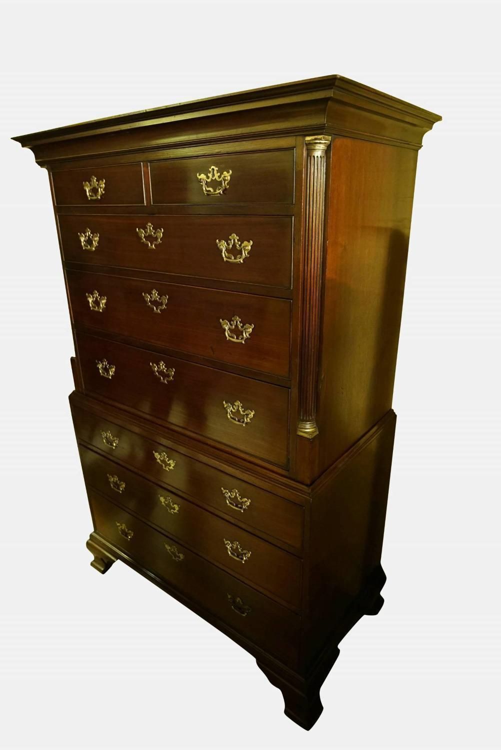 Mid 18th C George II Period Mahogany Tallboy photo Furniture