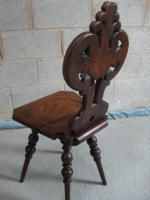 Victorian Oak Carved Fret Back Occasional Chair photo buy