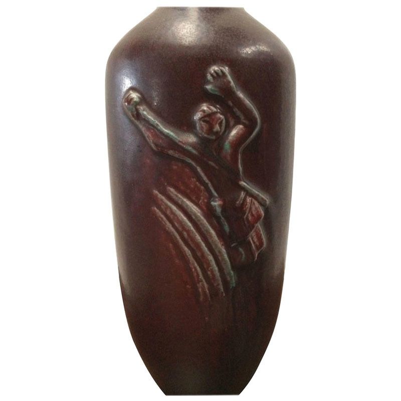 1920´S   1930´S Large Oxblood Glazed Vase By Jais Nielsen For Royal Copenhagen   photo for sale