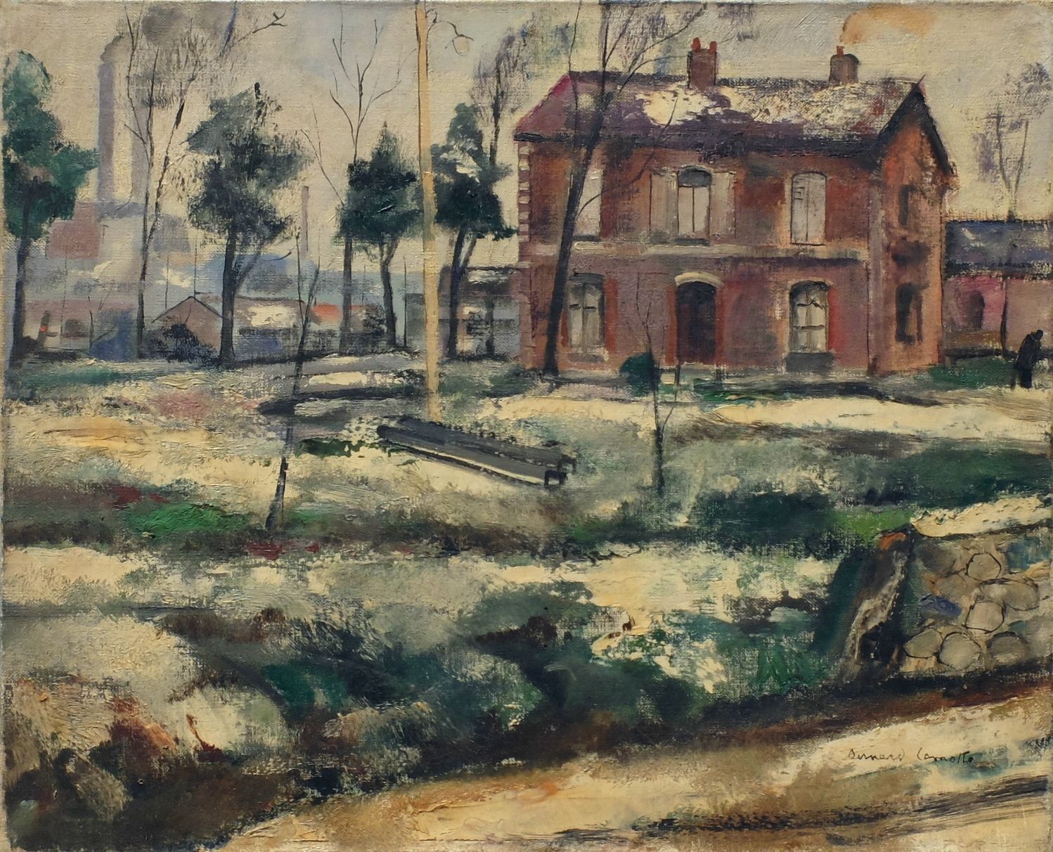 Lamotte Bernard (1903 1983)   Oil On Canvas   Suburban Landscape II