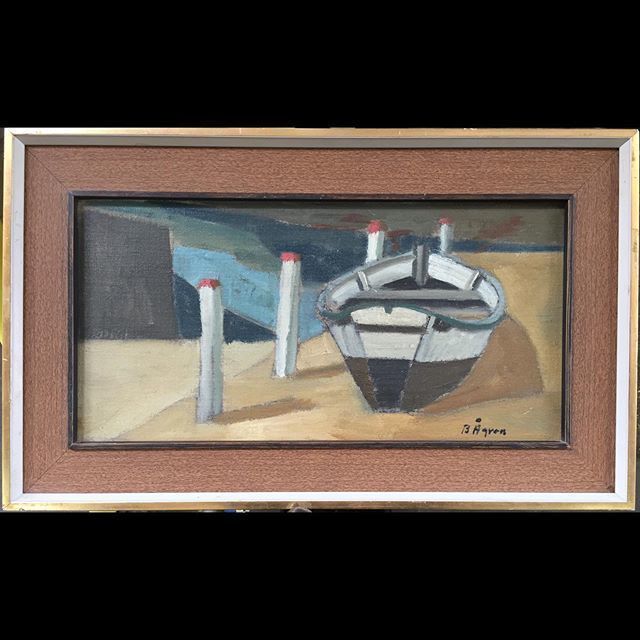 20th C Swedish School ‘Boat On The Dock’