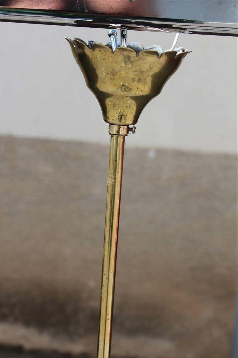 Midcentury Italian Chandelier Curved Brass Murano Cup Satin Gold Barovier photo 1571.0