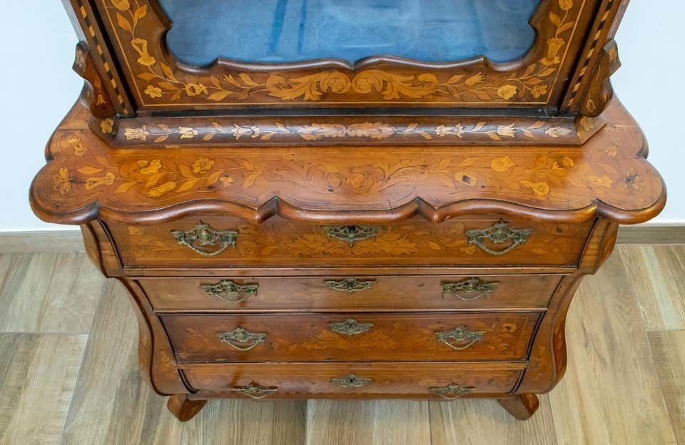 18th Century Dutch Trumeau Walnut With Maple Wood Inlays, Netherlands, 1760 photo vinterior