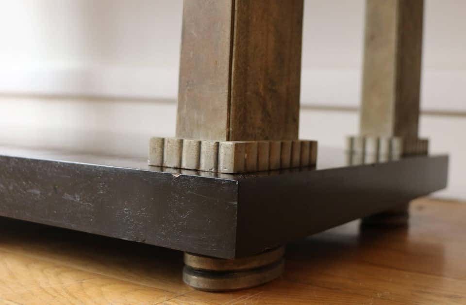 Stunning Metal And Wood Console By Edgar Brandt, Art Deco, France, 1920s photo buy
