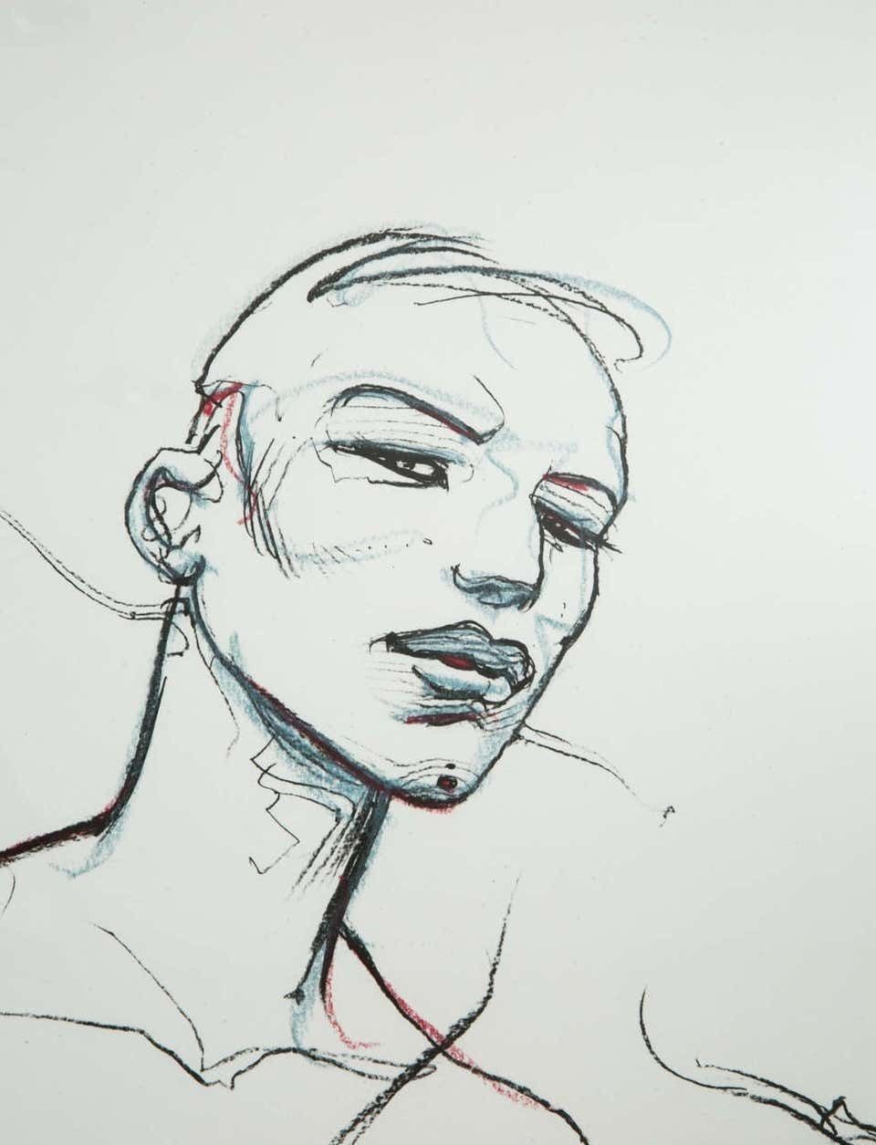 Enki Bilal (1951  ...), Screenprint Traced Over By Hand photo Art