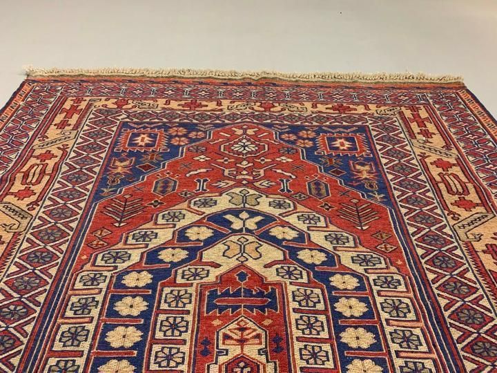 Vintage Afghan Soumak Kilim 245x153 Cm, Kelim Rug Cm Large Red, Blue, Beige photo buy