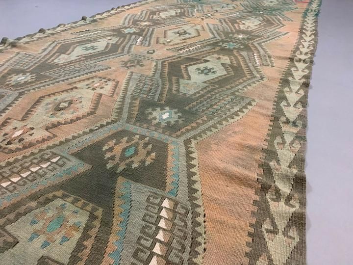Vintage Turkish Kilim 405x136 Cm Wool Kelim Rug Large Runner photo buy