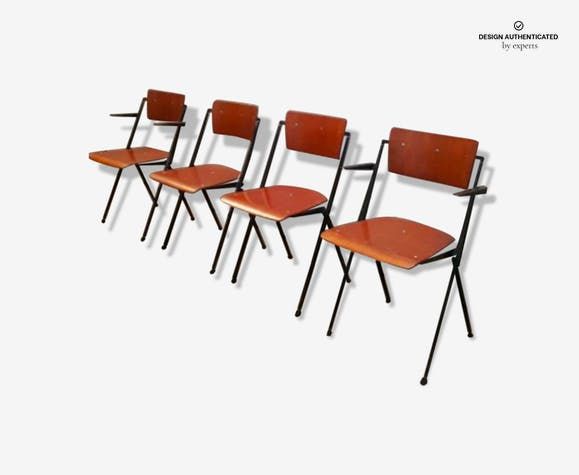 Set Of 4haises Pyramid By Wim Rietveld For Cirkel Ahrend, 1964