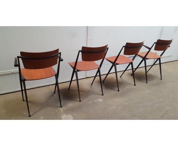 Set Of 4haises Pyramid By Wim Rietveld For Cirkel Ahrend, 1964 photo 2180.0