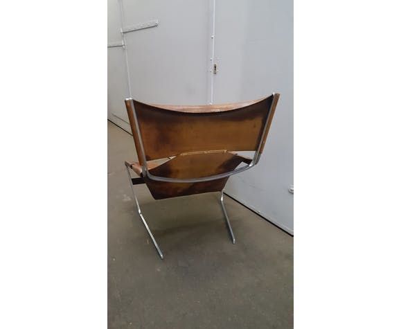 Vintage F444 Leather Armchair By Pierre Paulin photo for sale