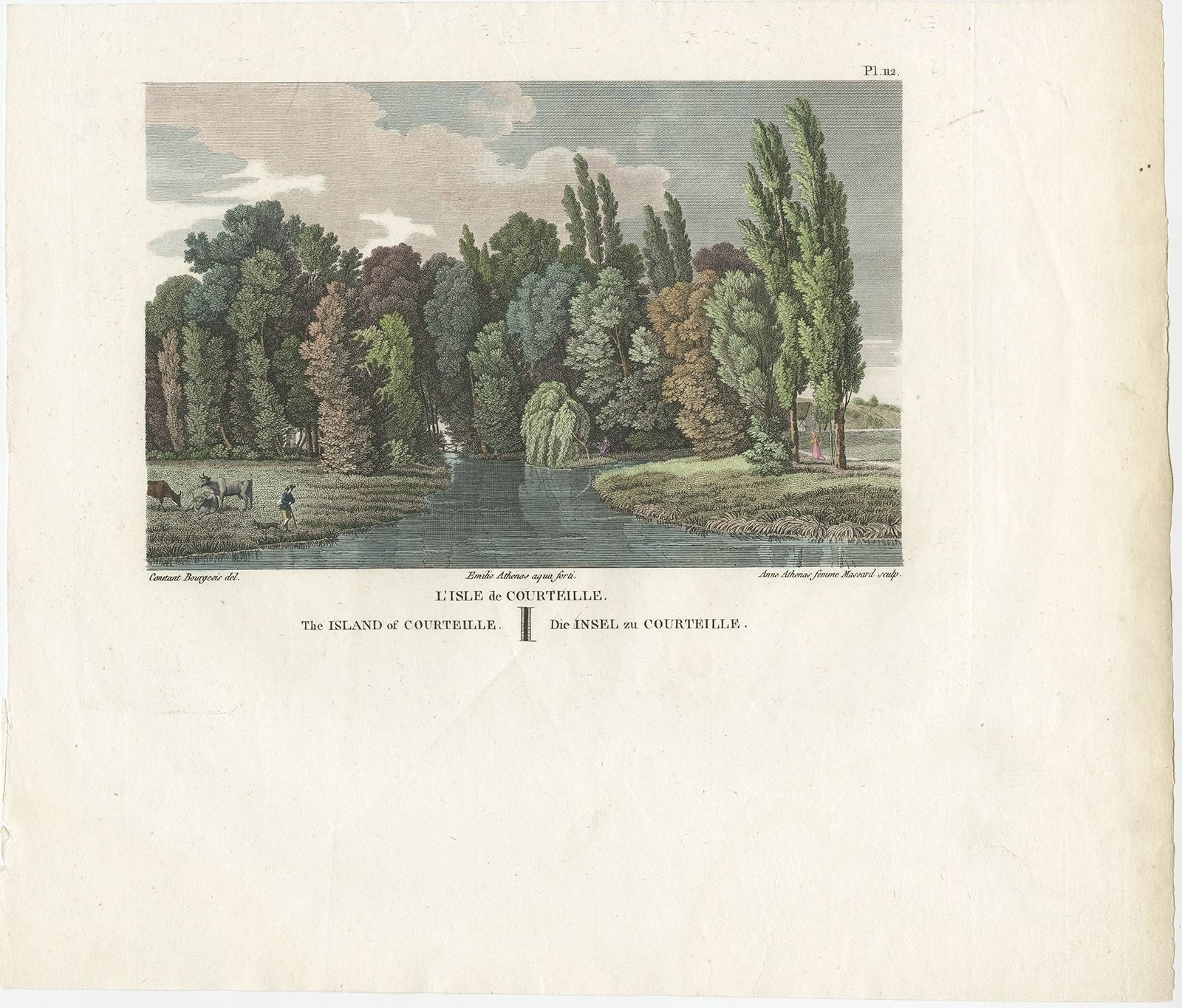 Antique Print Of The Island Of Courteille By Laborde (1808)