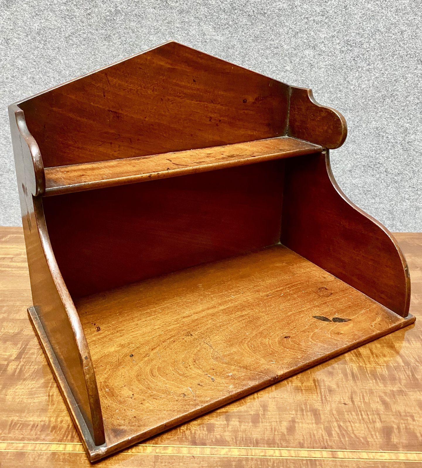 Antique Mahogany Desk Tidy Bookshelf