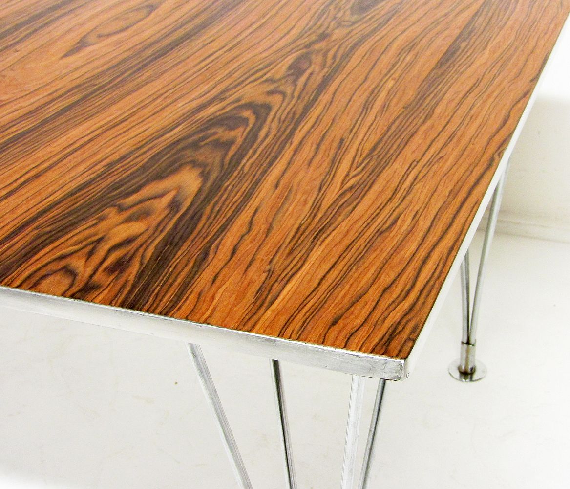 Square Coffee Table By Piet Hein & Bruno Mathsson For Fritz Hansen In Rosewood And Steel photo furniture