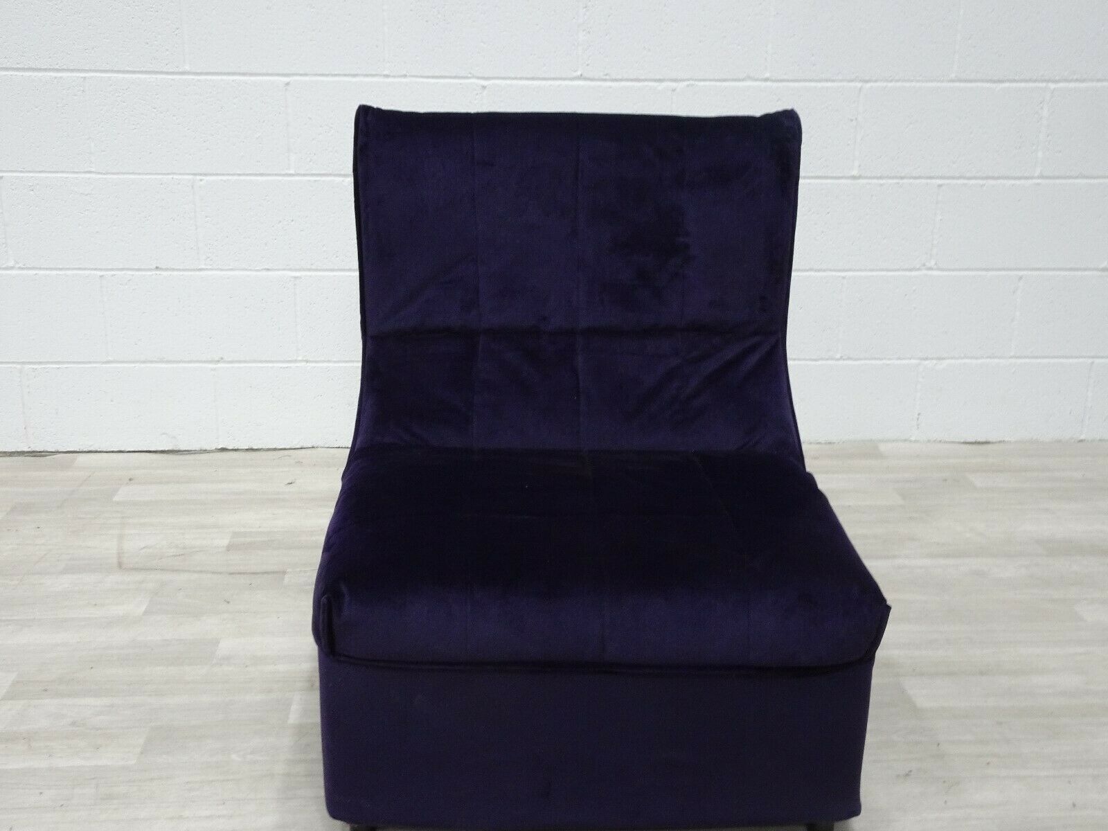 Stunning Rare Bb Italia Baia Corner And Chair In Purple Velvet photo vinterior