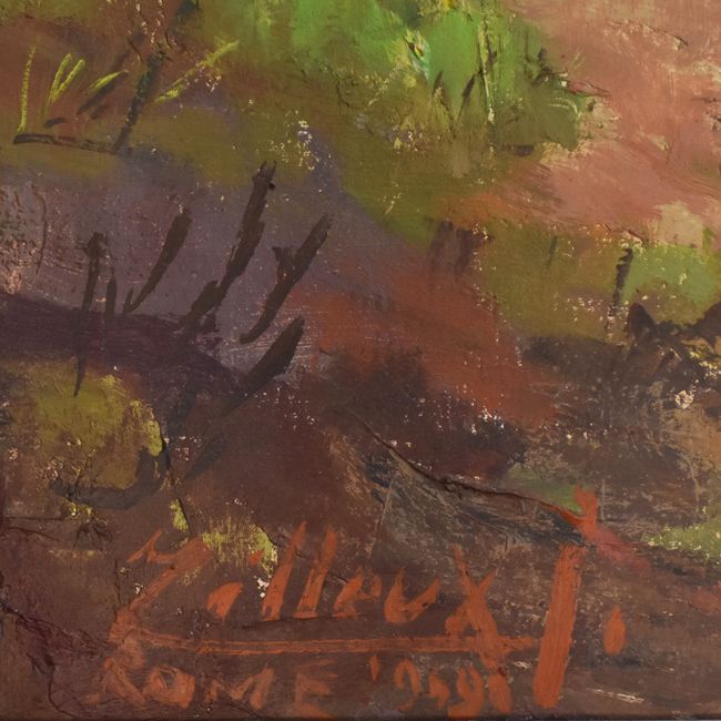 Landscape Painting, Rome Painting, Greek Temple Painting, Oil On Canvas, 20 Th Century. (Qp15) photo 2500.0