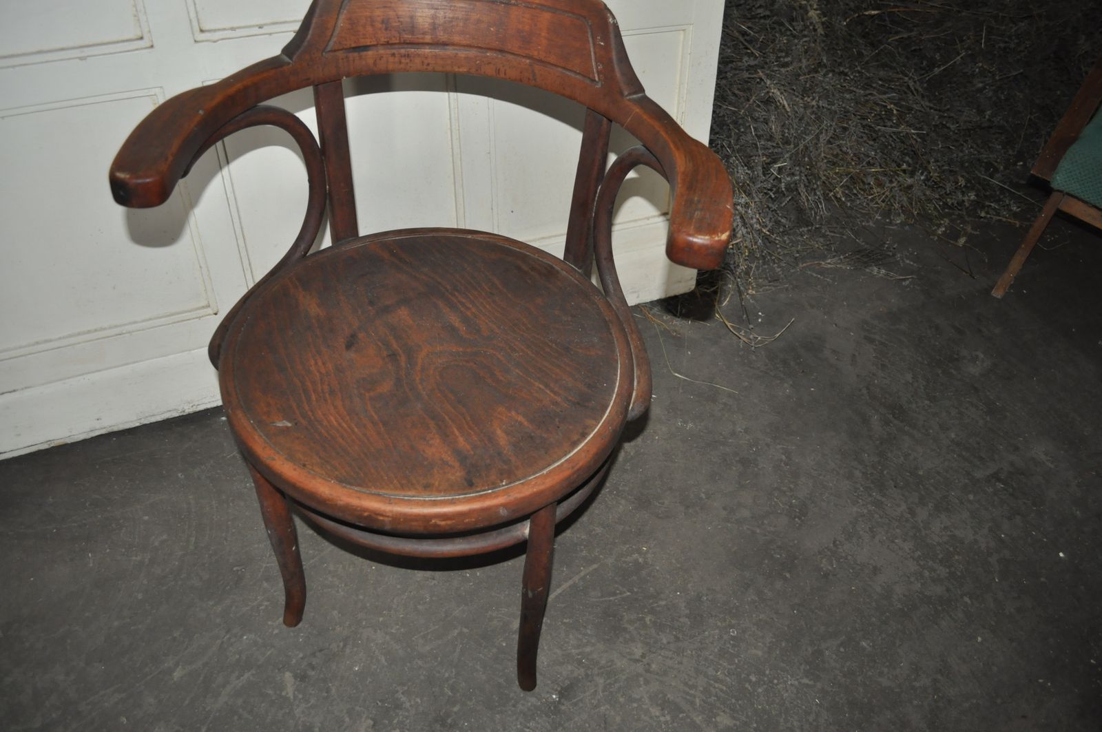 This Thonet Chair From Art Nouveau Period Is Original And Distressed Beautifully And Appropriately For Their Age, Circa 1920s photo for sale