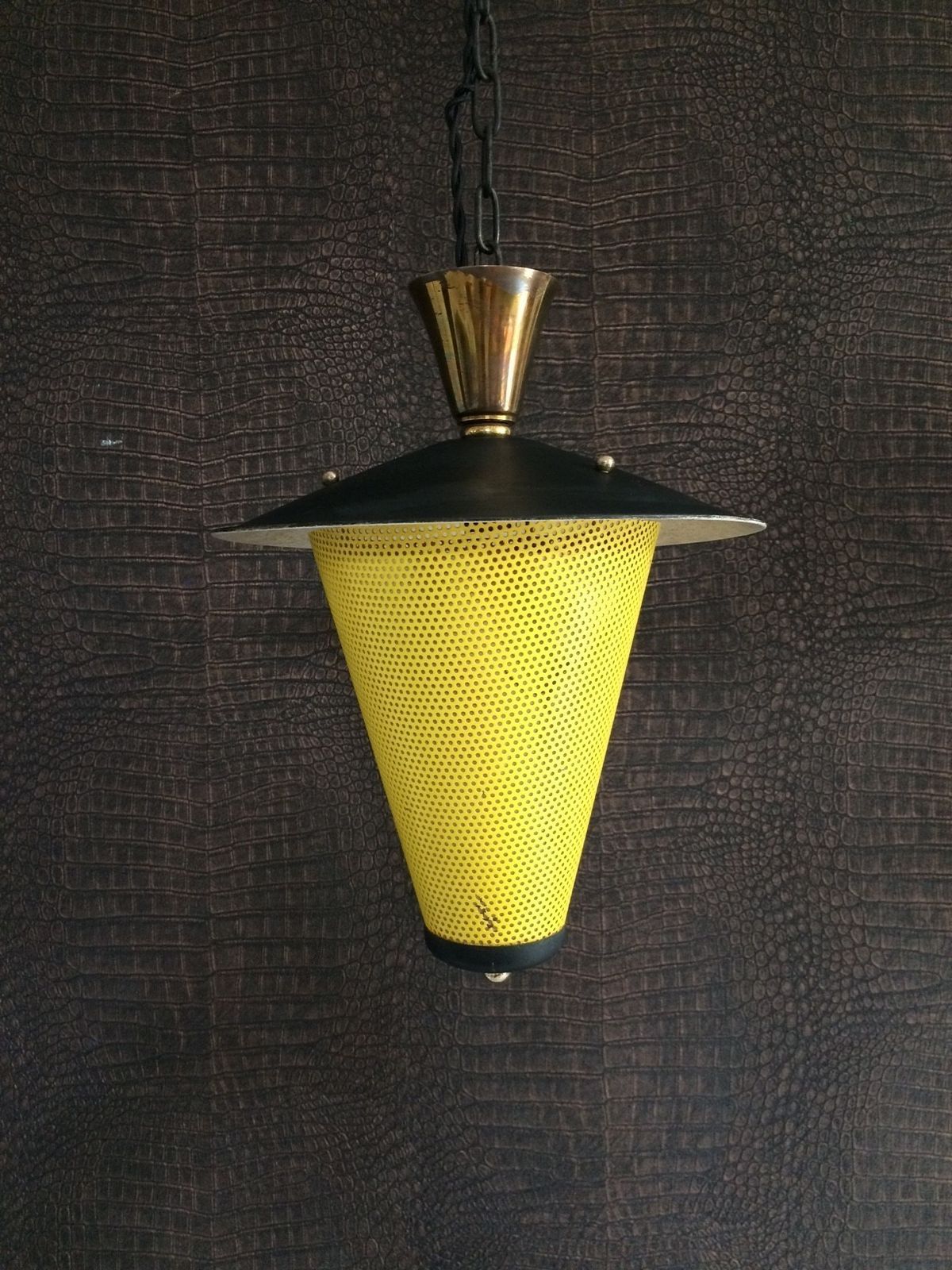 Mathieu Mategot Jaren 1950 Franse Design Lantaarn Hanglamp photo vintage