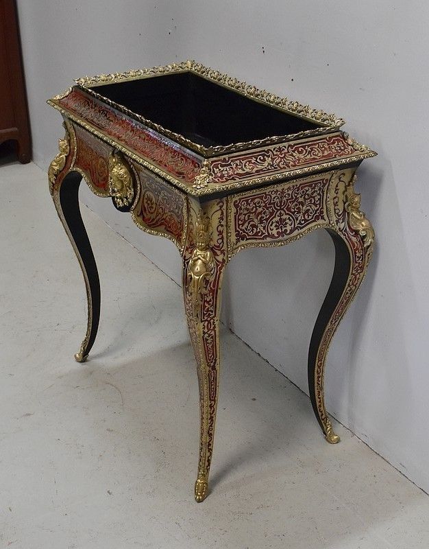 "Boulle" Marquetry Planter, Napoleon III Period Mid 19th Century photo for sale
