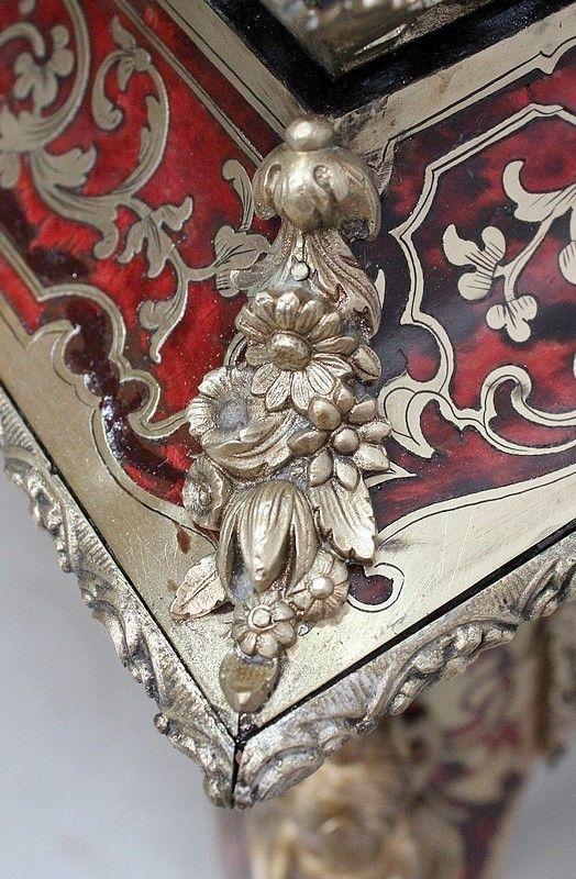 photo furniture "Boulle" Marquetry Planter, Napoleon III Period Mid 19th Century