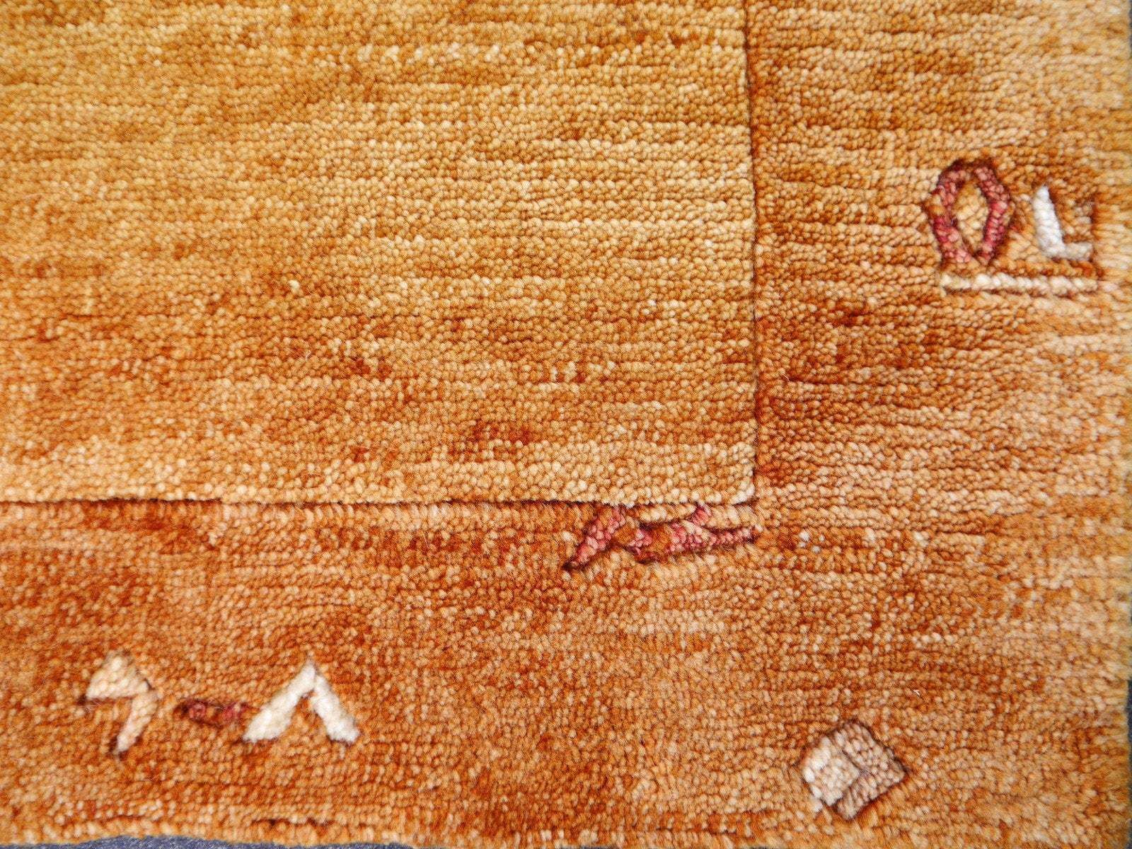 5 X 3 Ft Modern Designer Rug Pashmina Amber Goldbronze Hand Made Wool Carpet From Rural India photo Textiles