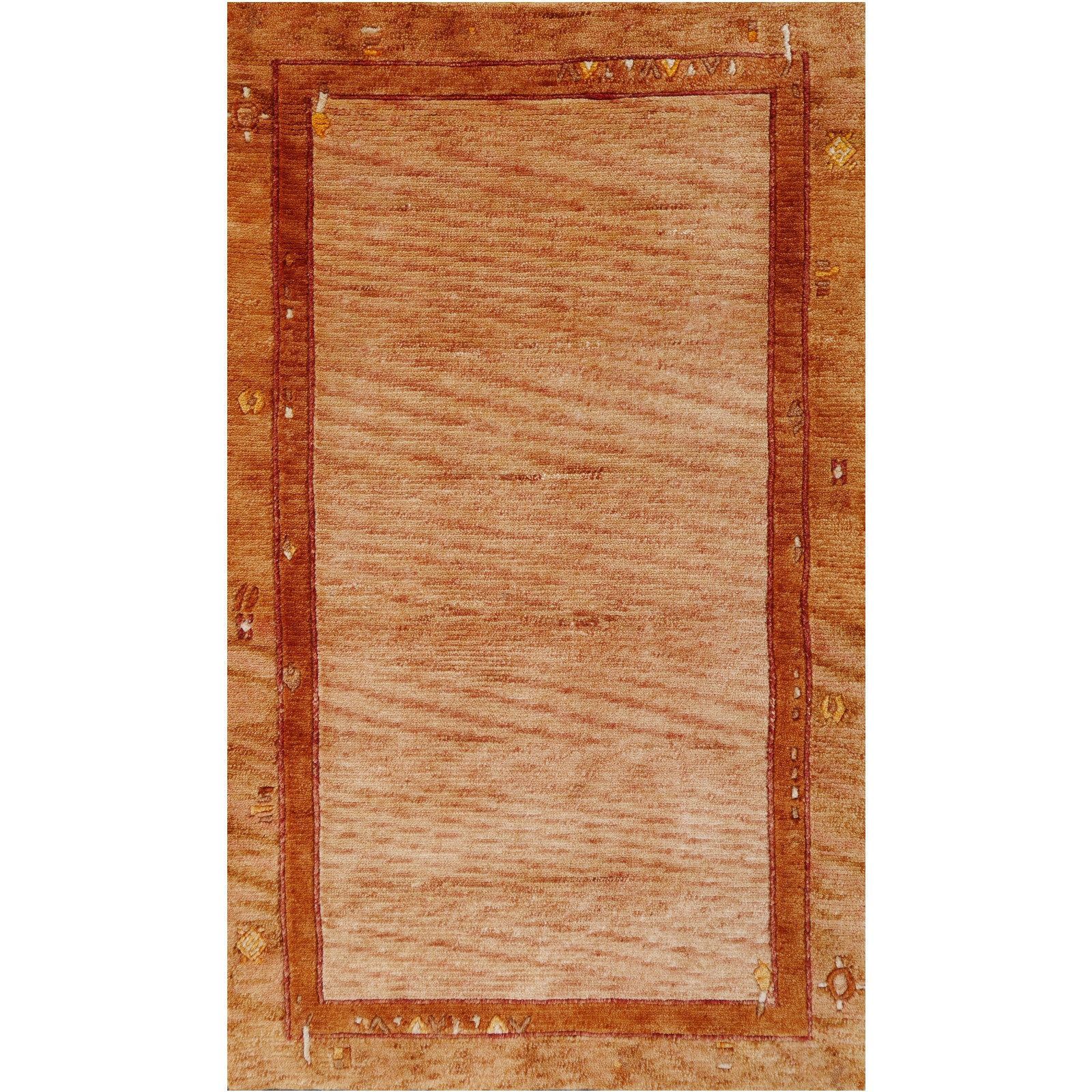5 X 3 Ft Modern Designer Rug Pashmina Amber Sand Hand Made Wool Carpet From Rural India photo buy