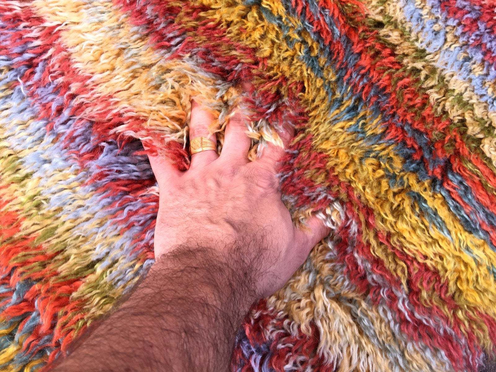 Mohair Rug Turkey 7.9 X 5.6 Ft / 240 X 170 Cm Oushak Long Pile Cosey Shag Super Soft Carpet photo buy