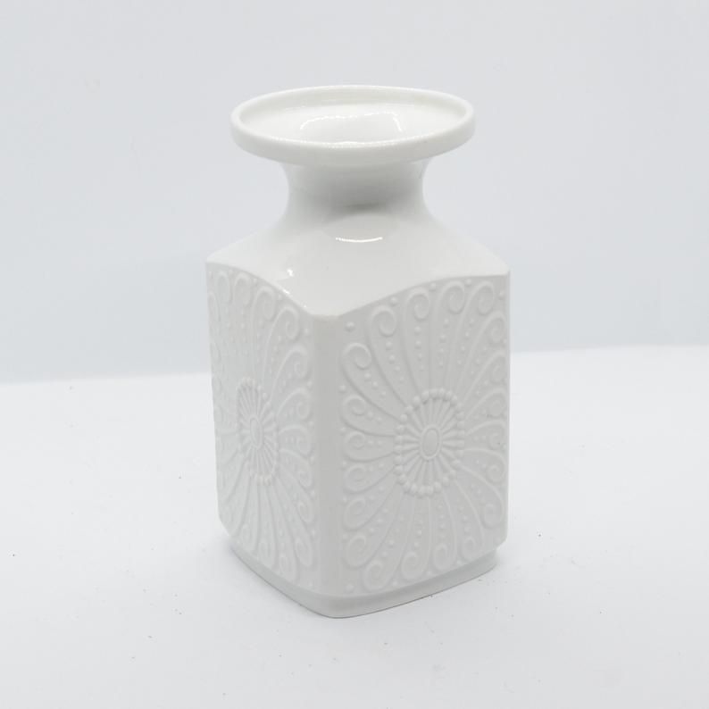 Kerafina Royal Porzellan Bavaria Kpm White Vase, Germany, 1970s photo for sale