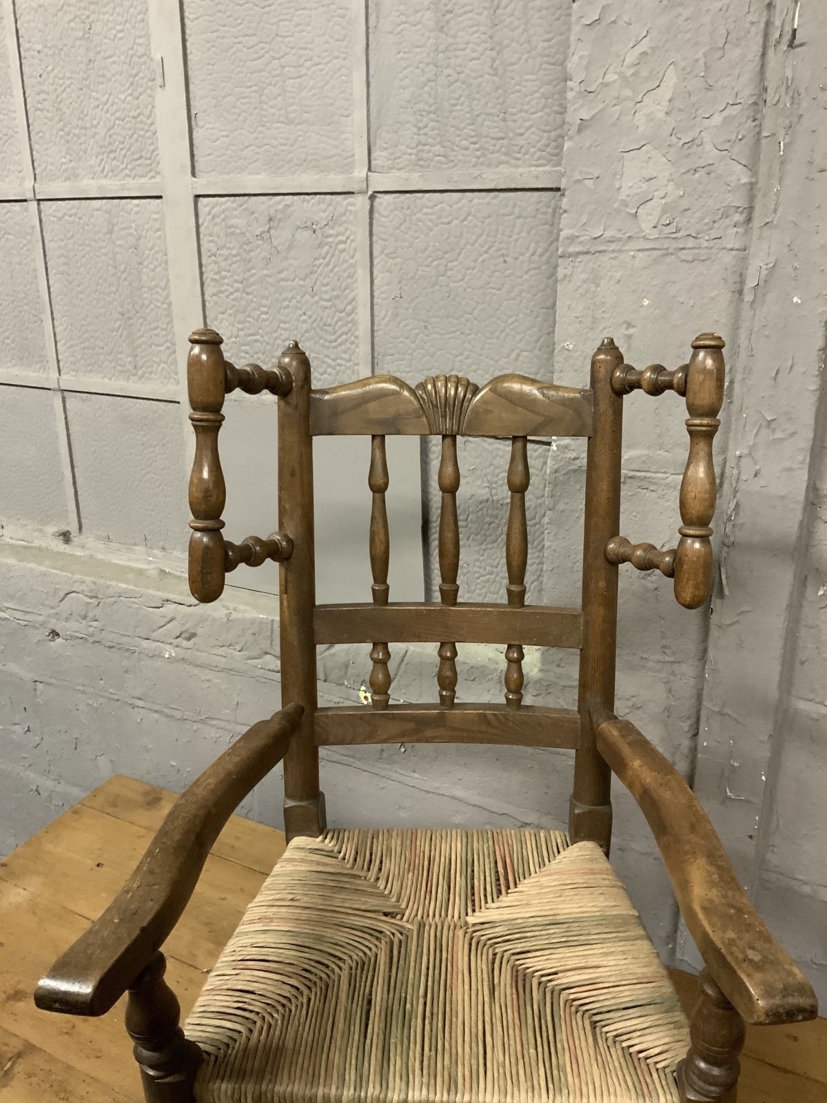 Unusual Antique Child’s Chair With Wool Winding Handles photo Furniture
