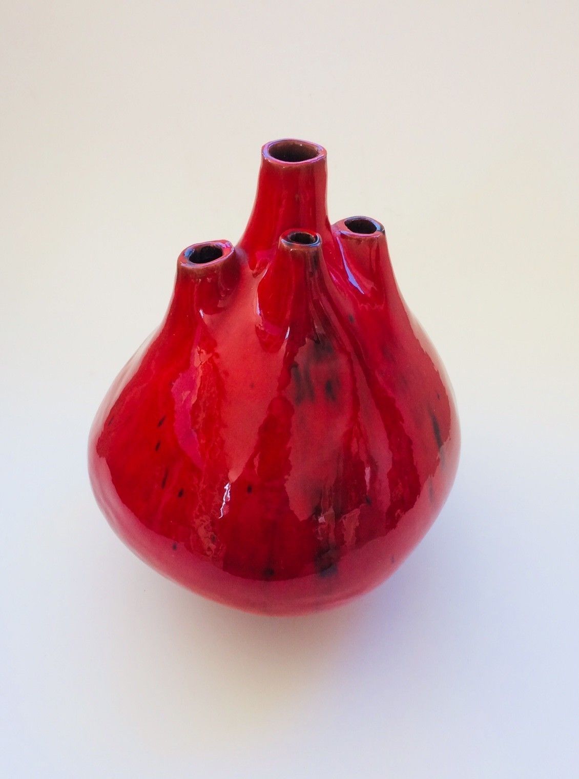 Woonaccessoires Belgische Kunstaardewerk Tuitvaas Van Hugria Ceramics, Perignem Studios, Jaren 1960 photo