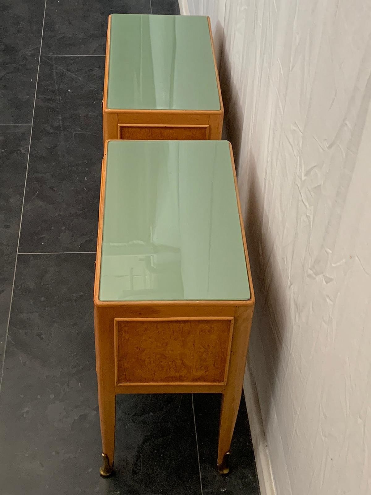 photo furniture Chest Of Drawers And Pair Of Nightstands By Saffa Milano, 1950s
