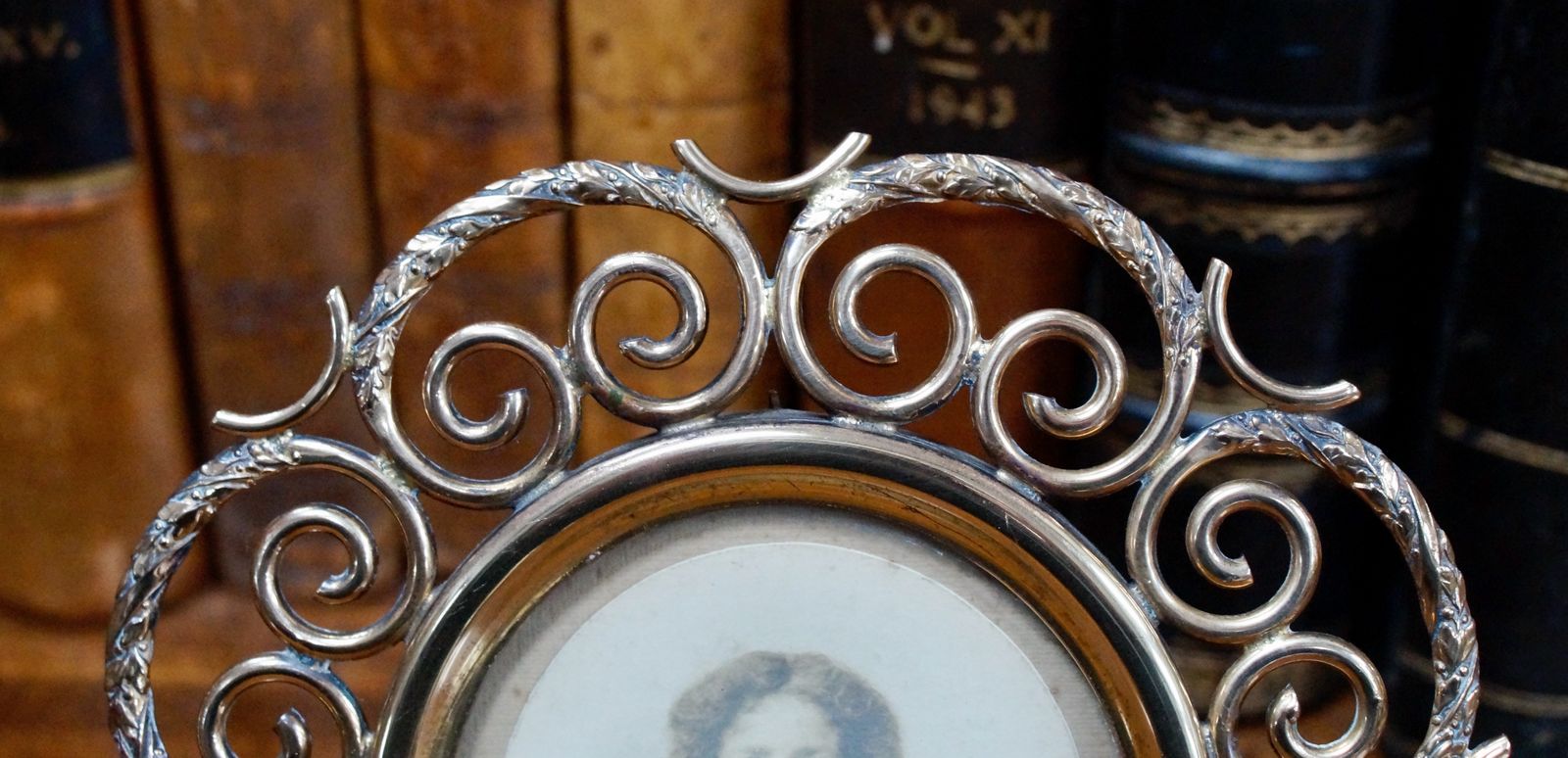 Pair Of Victorian English Brass Ring Photos Frames photo buy