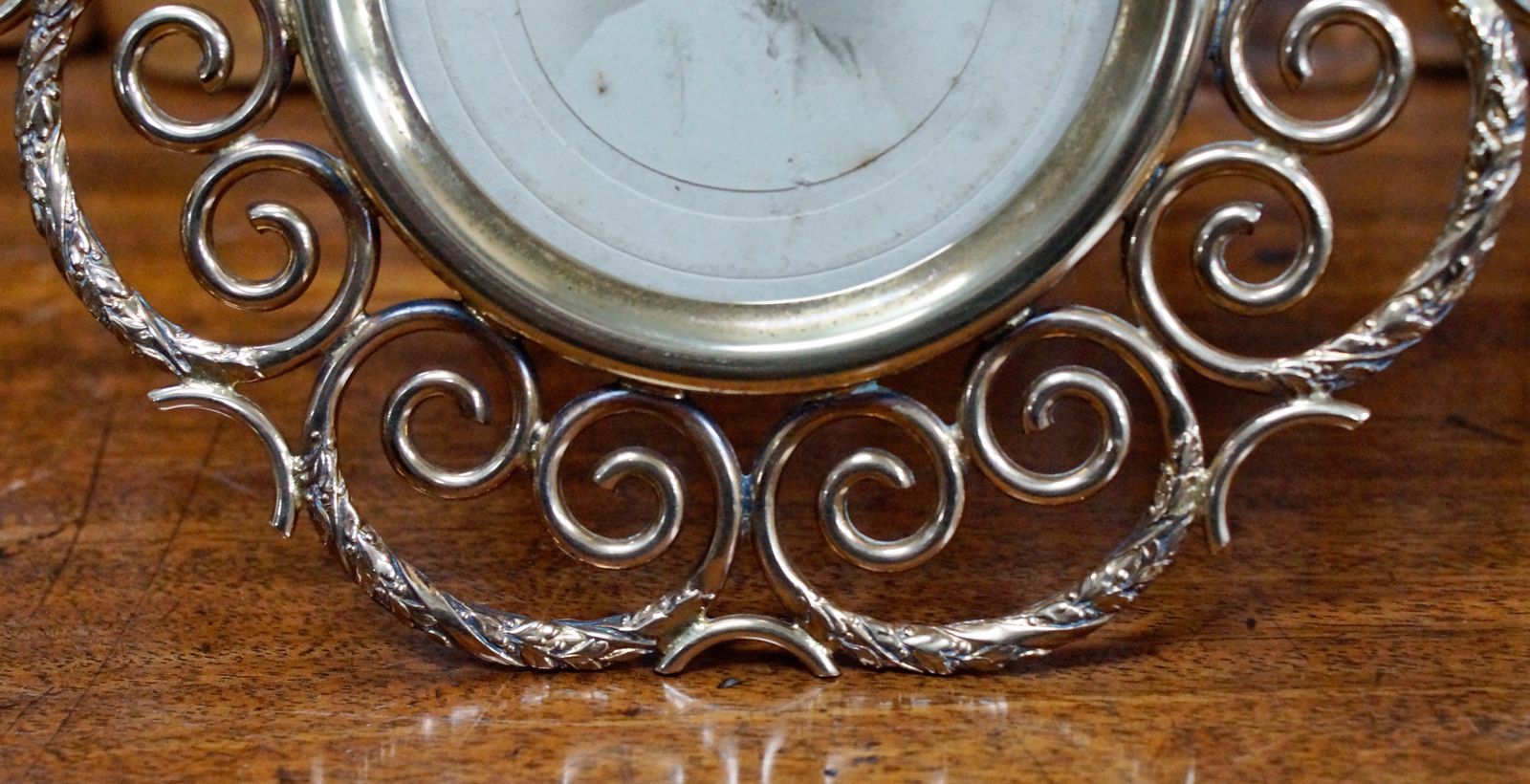 photo for sale Pair Of Victorian English Brass Ring Photos Frames