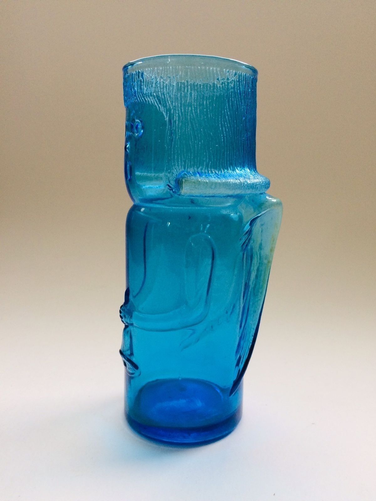 Mid Century Modern Blauw Glazen Engelvaas, Ca. Jaren 1960, Italië photo 55.8