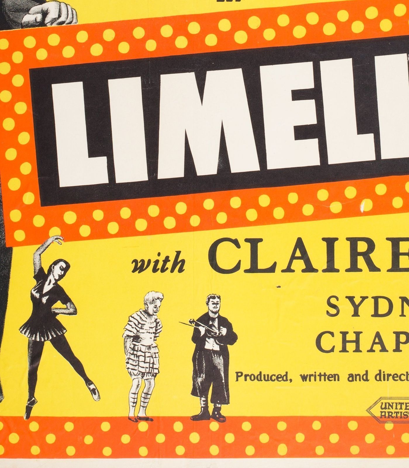 Limelight R1950s Uk Quad Charles Chaplin Film Poster photo vinterior