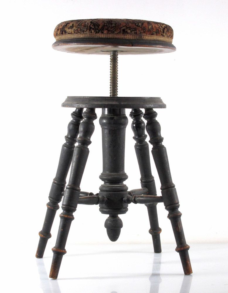 Dutch Antique Adjustable Collectable Piano Stool