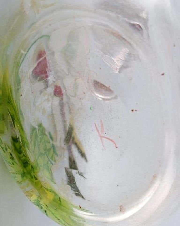 Legras, France. Carafe With Hand Painted Enamel Decoration In Art Glass photo buy