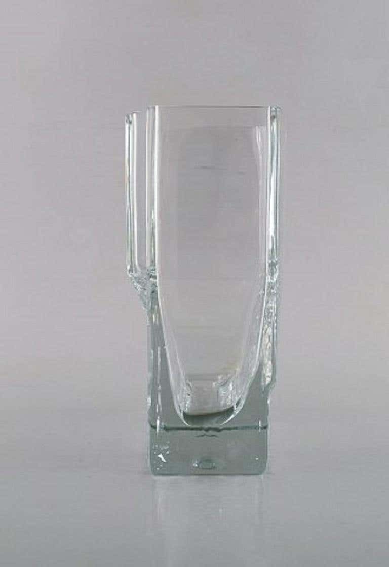 Tapio Wirkkala For Iittala, Vase In Clear Art Glass, Finnish Design, 1960s photo furniture