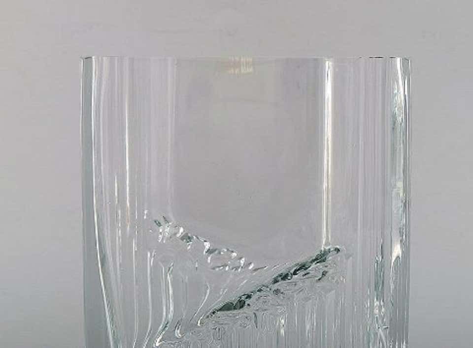 Tapio Wirkkala For Iittala, Vase In Clear Art Glass, Finnish Design, 1960s photo for sale