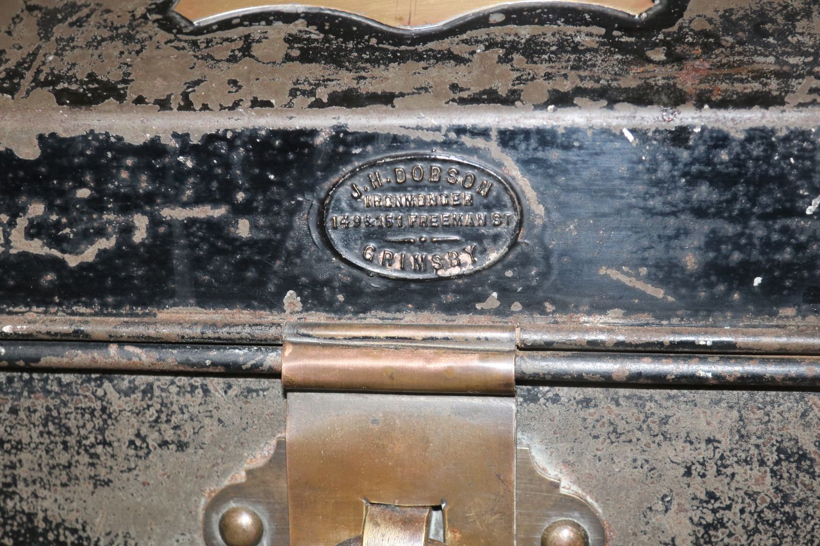 Black Metal Deed Box photo for sale