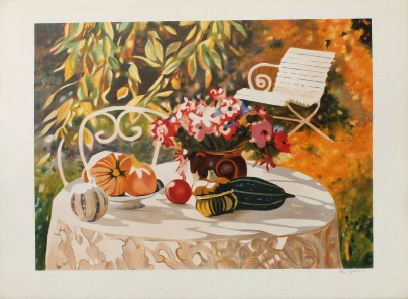 Bloin Georges   Lithography   Flowers And Fruits