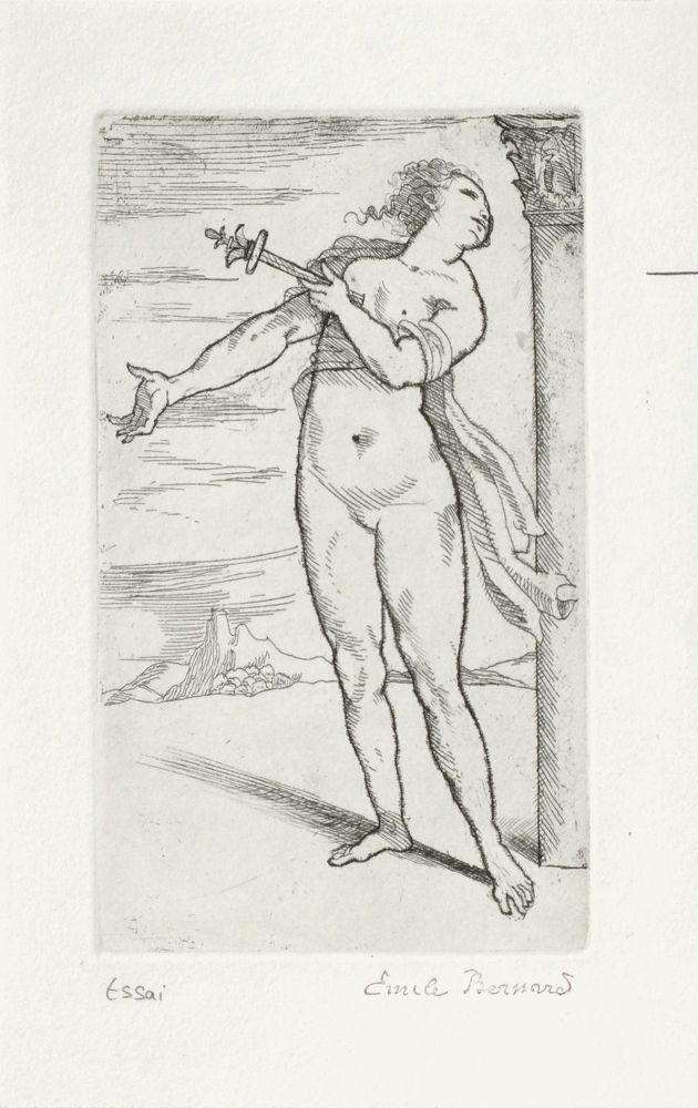 Bernard Emile (1868 1941)   Engraving   Lucretius Or Woman With The Sword   Reprint